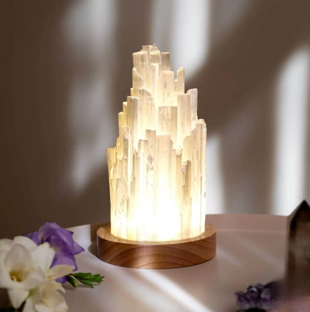 Selenit Lampe „ Lichttempel“