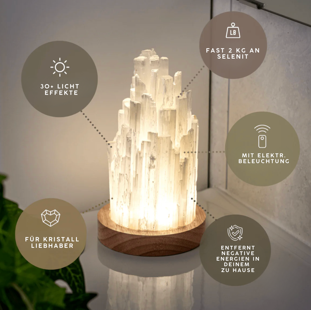 Selenit Lampe „ Lichttempel“