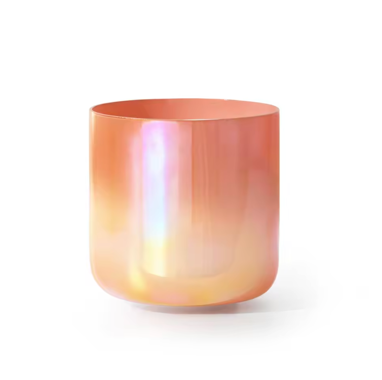 Kristall-Klangschale aus Quartz "Orange Aura"
