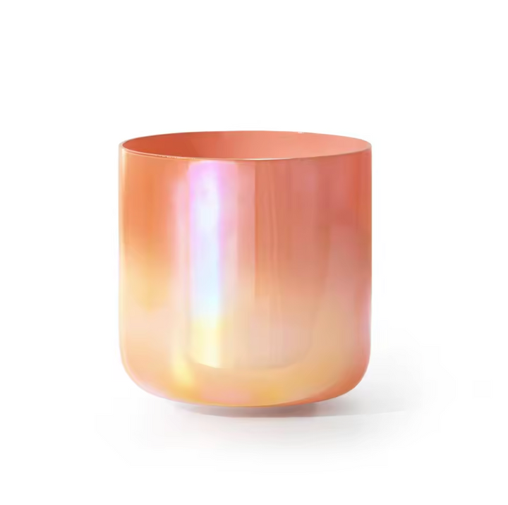 Kristall-Klangschale aus Quartz "Orange Aura"