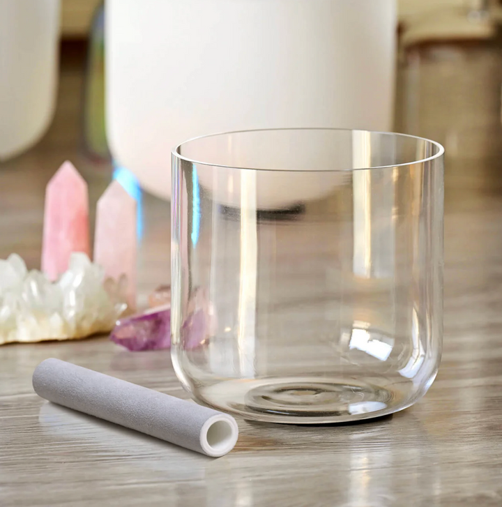 Kristall-Klangschale aus Quarz „White Crystal“