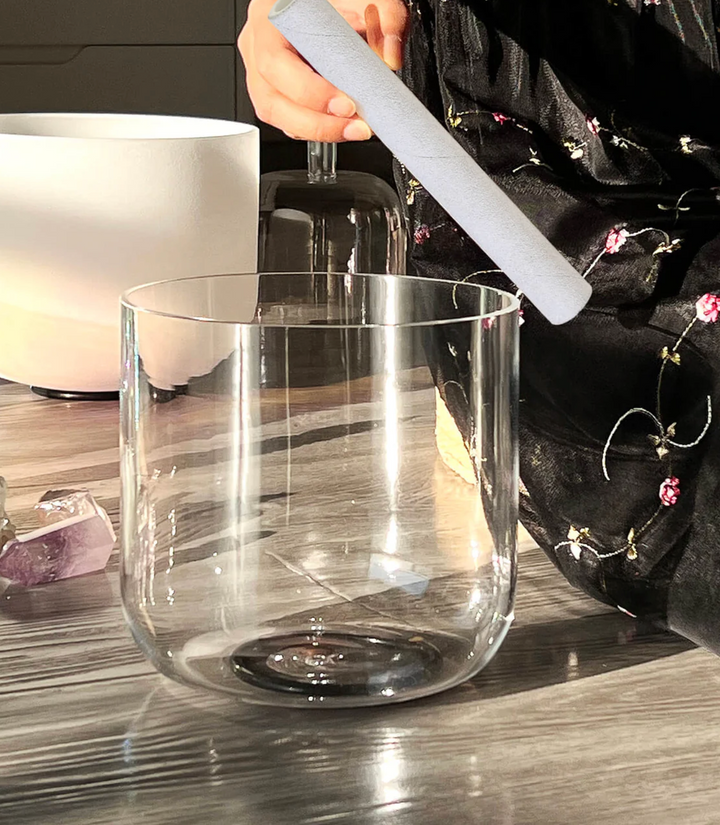 Kristall-Klangschale aus Quarz „White Crystal“