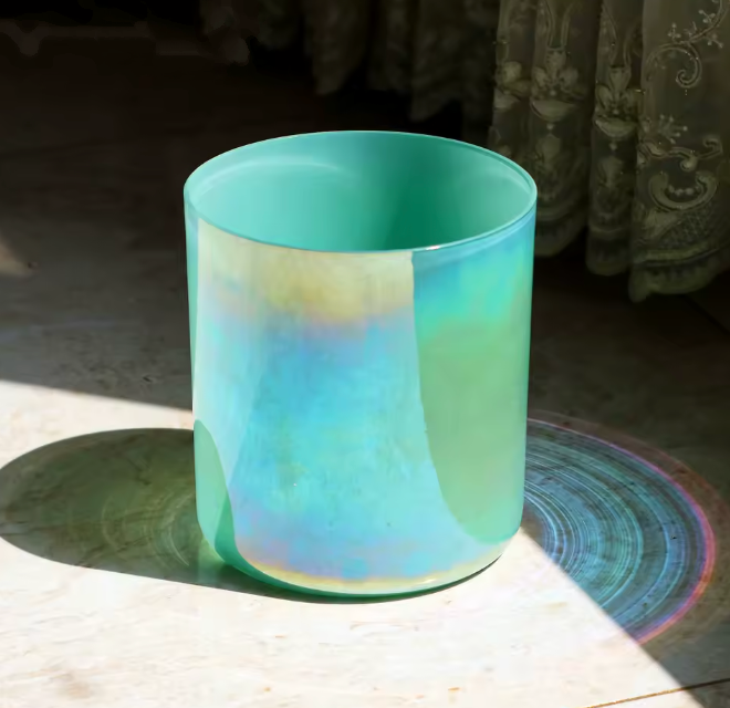 Kristall-Klangschale aus Quartz "Green Cosmic"