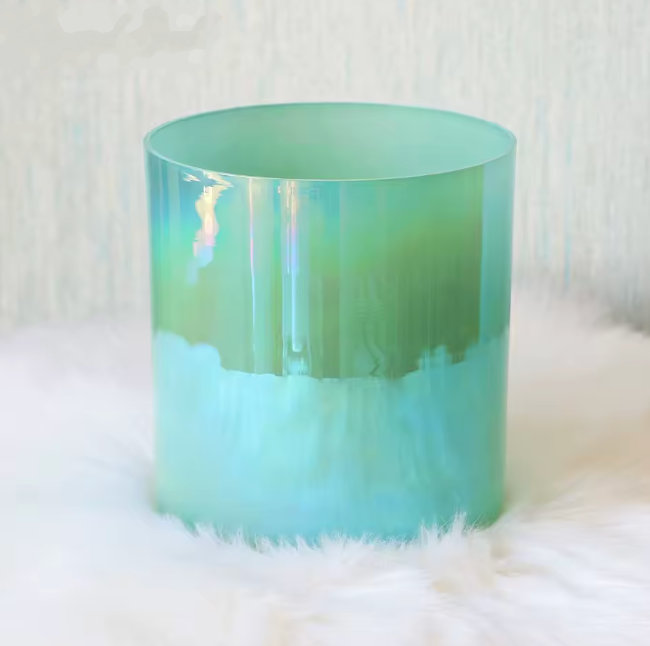 Kristall-Klangschale aus Quartz "Green Cosmic"