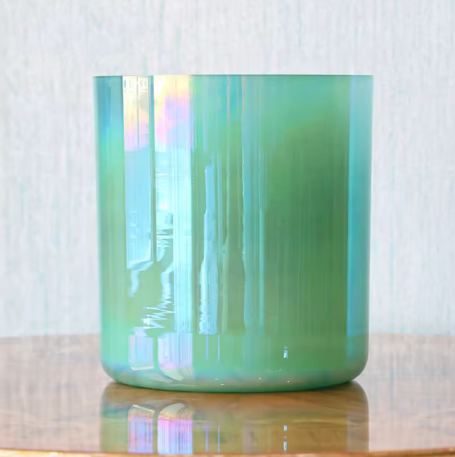 Kristall-Klangschale aus Quartz "Green Cosmic"