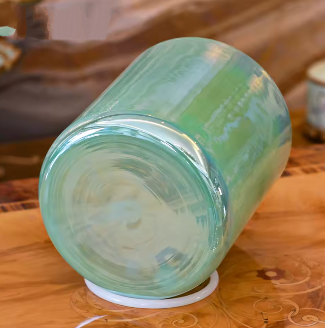 Kristall-Klangschale aus Quartz "Green Cosmic"