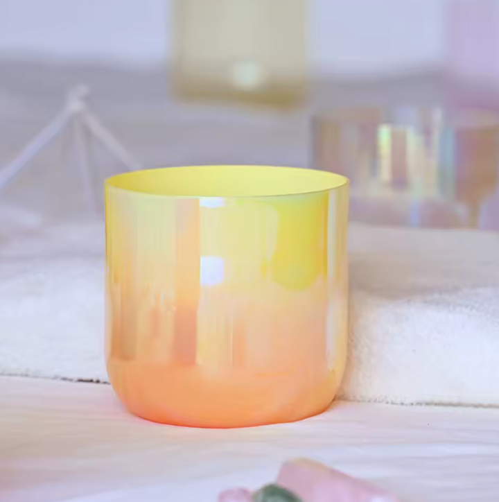 Kristall-Klangschale aus Quartz "Golden Sunrise"