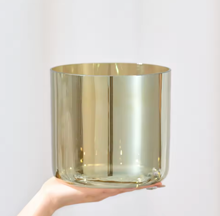 Kristall-Klangschale aus Quarz „Gold Symphony“