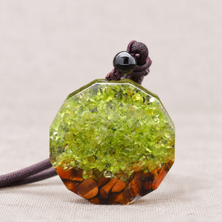 Peridot Lebensbaum - Kette