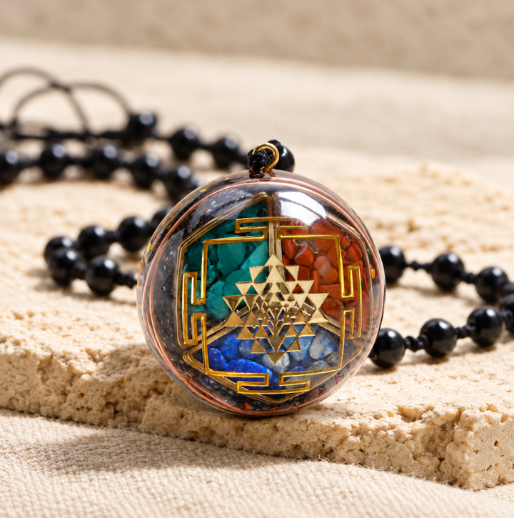 Chakra Sri Yantra Orgonit - Kette