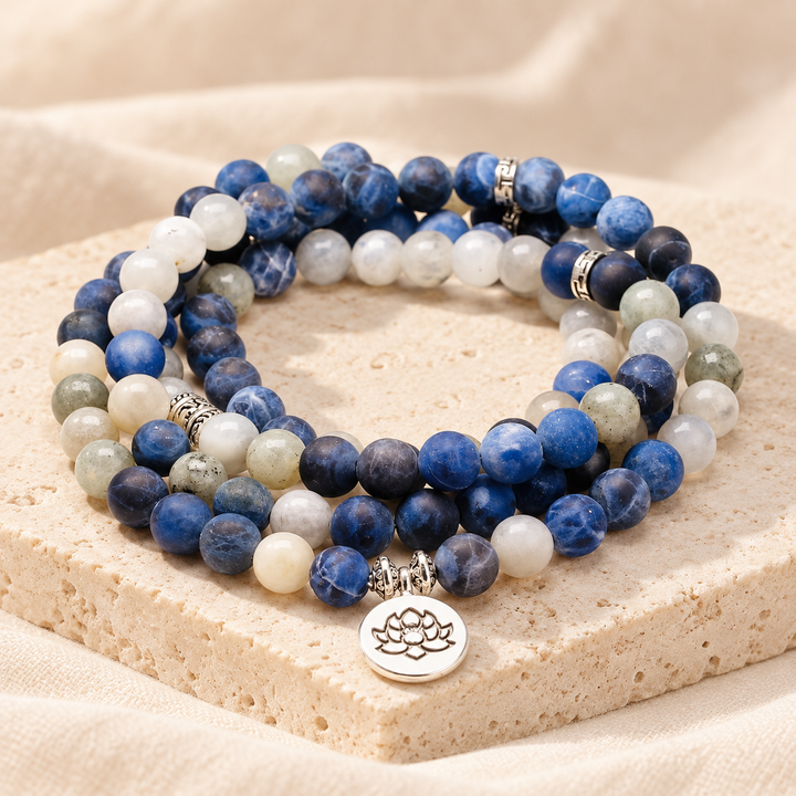 Blaue Achat – Mala Kette