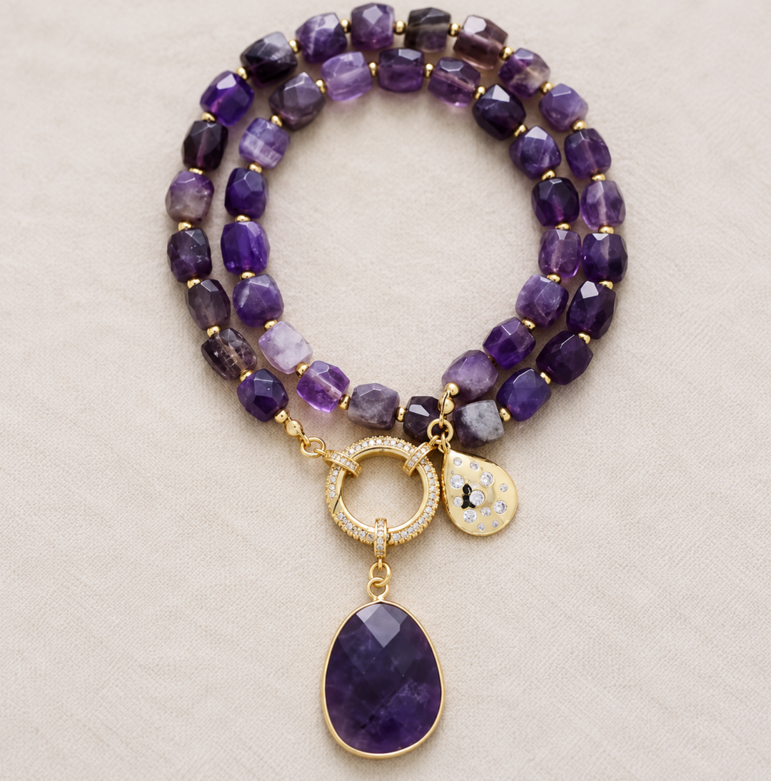 Celest Pearl – Edelstein Halskette