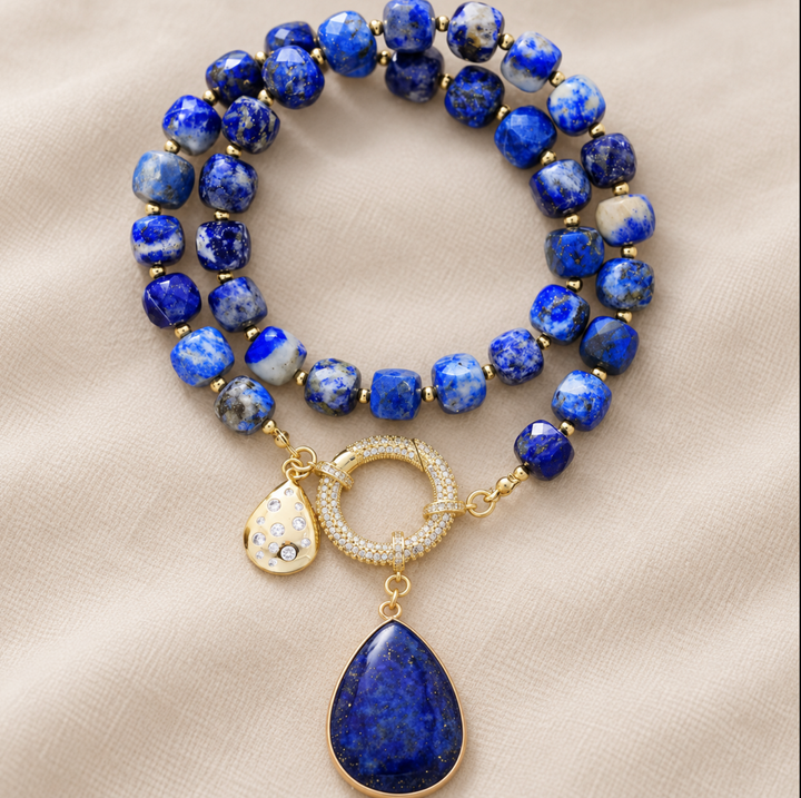 Celest Pearl – Edelstein Halskette