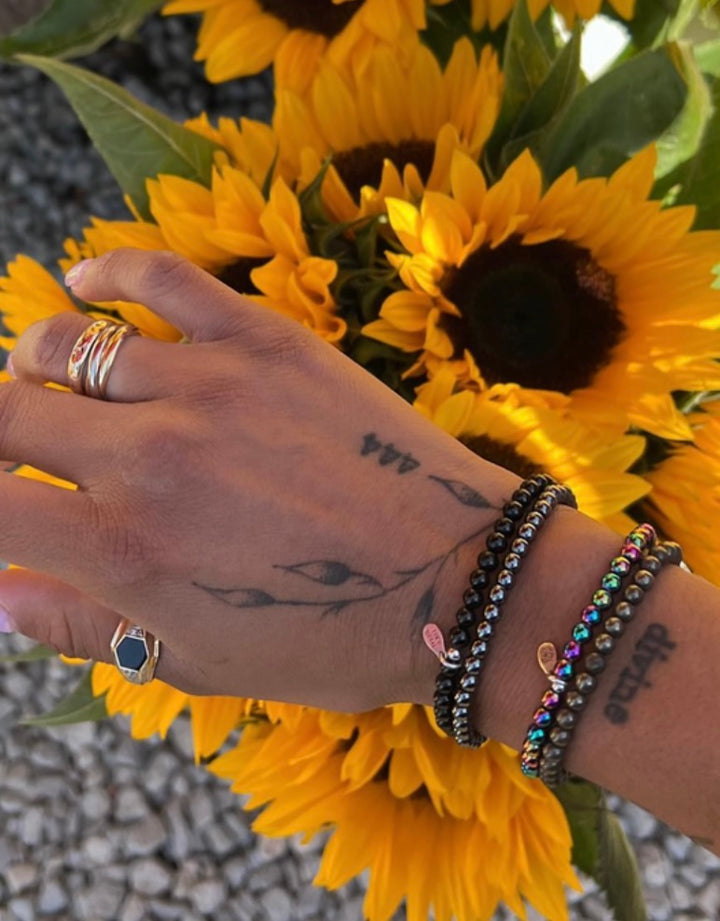 Hämatit Schutz - Armband Set