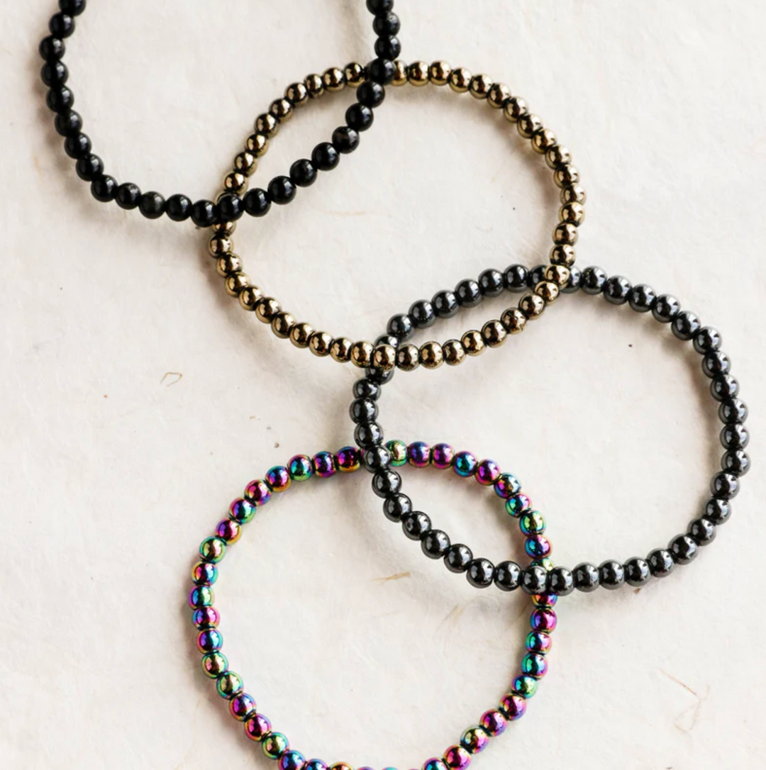 Hämatit Schutz - Armband Set
