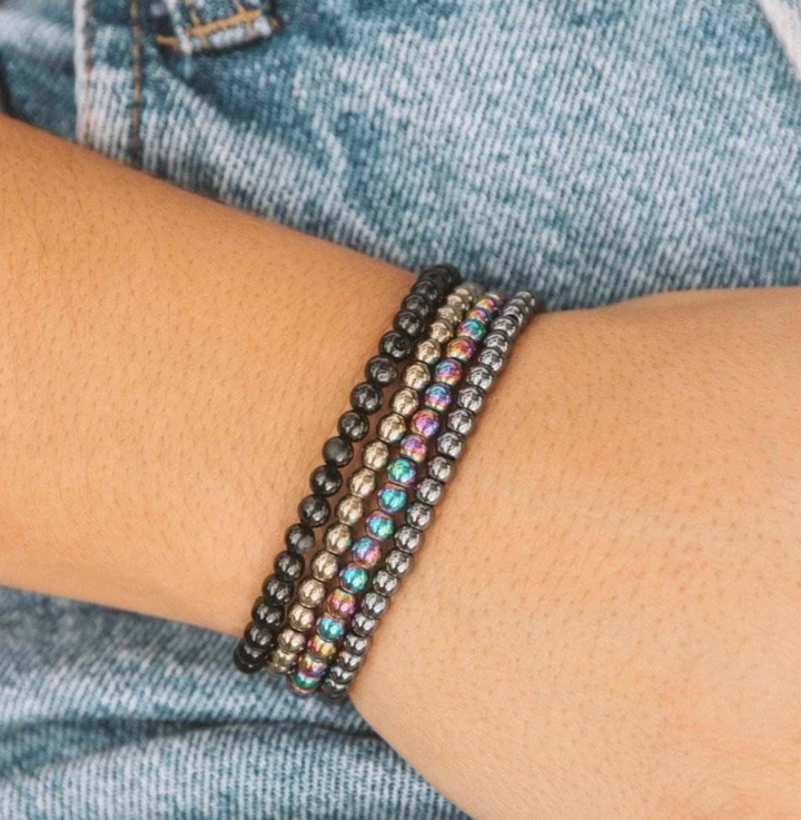 Hämatit Schutz - Armband Set
