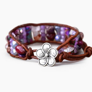 Lila Amethyst Aura - Armband