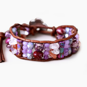 Lila Amethyst Aura - Armband