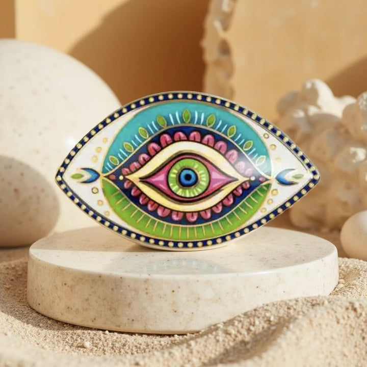 Spiritueller Wächter – Nazar Auge Dekoration aus Keramik
