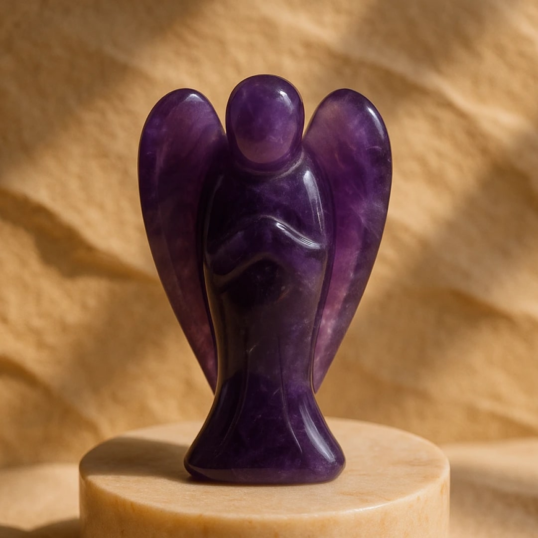 Schutzengel-Figur aus Naturstein