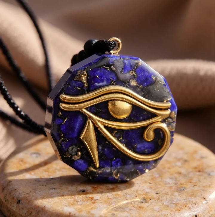 Lapislazuli Horus-Auge Orgon - Kette