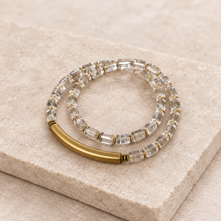 Quarz & Kupfer Energie - Armband