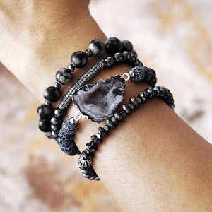 Midnight Druzy - Armband Set