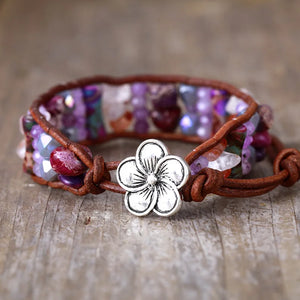 Lila Amethyst Aura - Armband