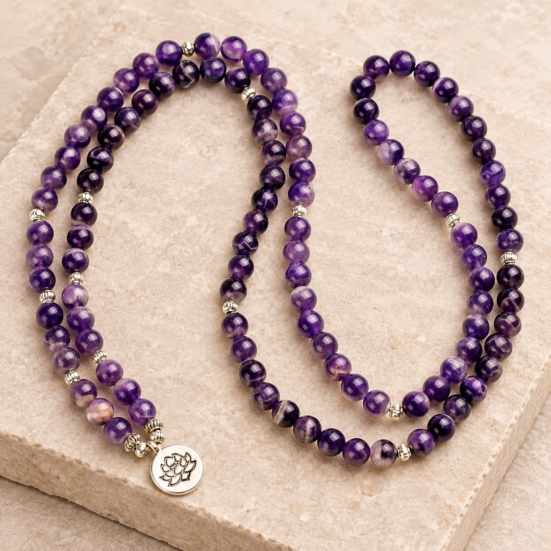 Amethyst Klarheit - Mala Kette