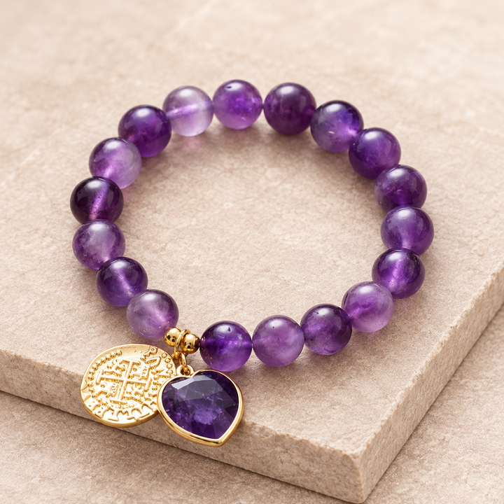 Amethyst Love Charm - Armband