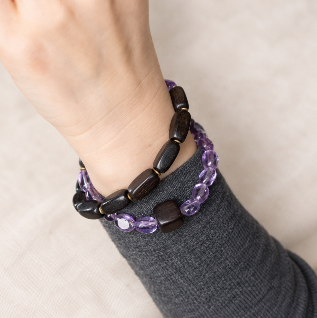 Amethyst Spirit Ebenholz Armband