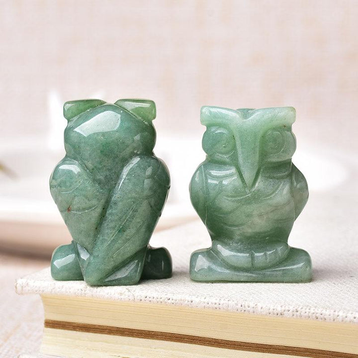 Krafttier Eule Figur aus Naturstein