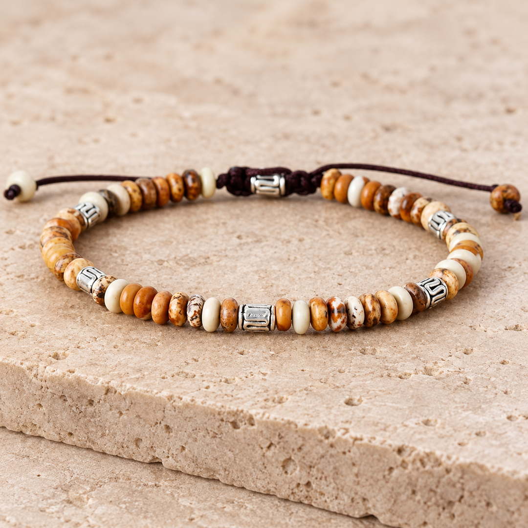 Beige Tibetan Energy - Armband