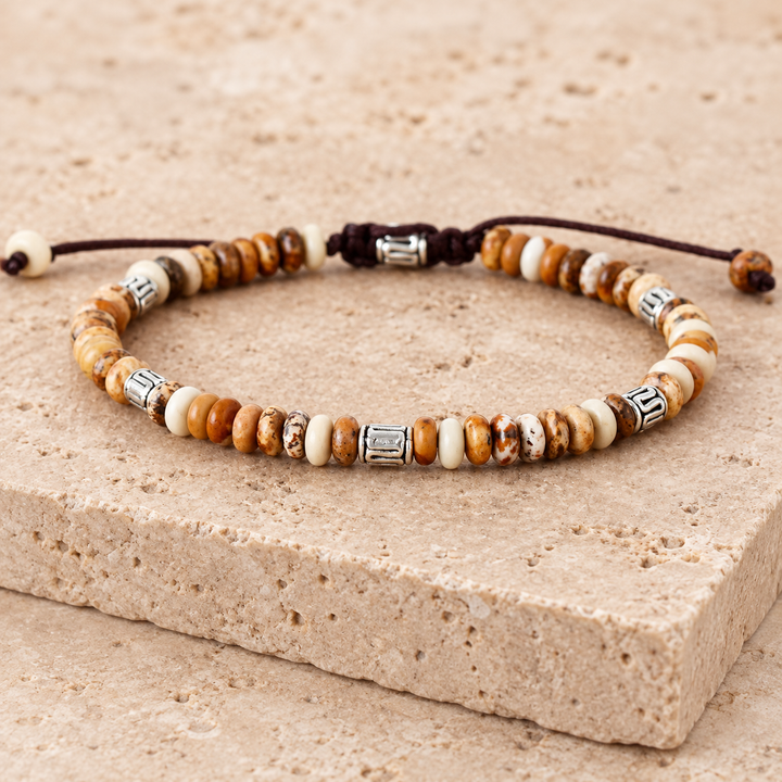 Beige Tibetan Energy - Armband