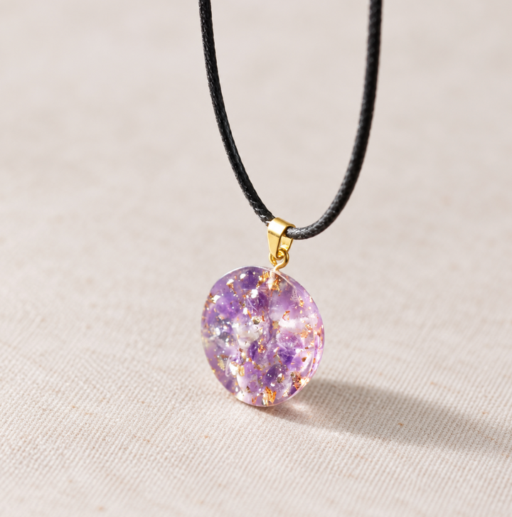 Blume des Lebens Amethyst Orgon - Kette