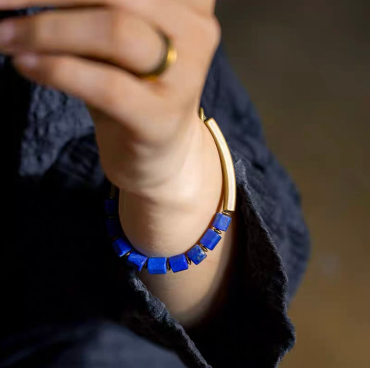 Casual Kupfer Lapislazuli - Armband
