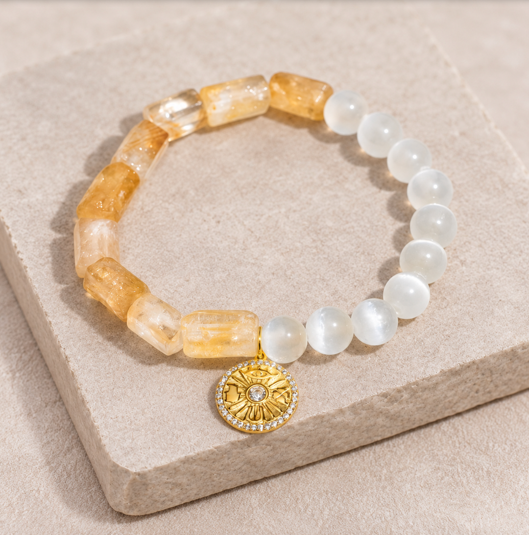 Citrin Positivität - Armband
