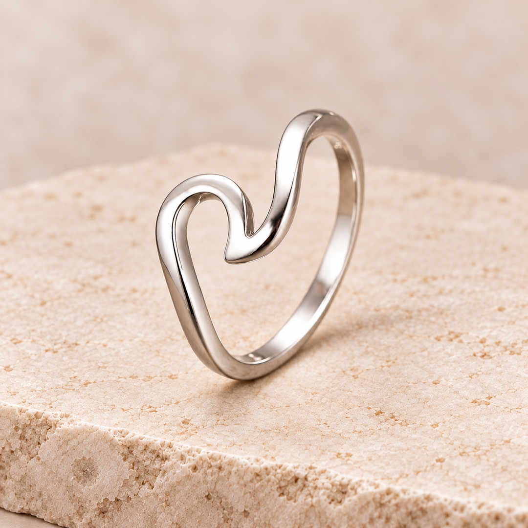 Happy Wave Silber - Ring