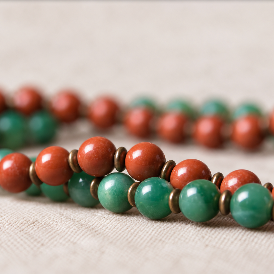 Jade & Kupfer Energie - Armband