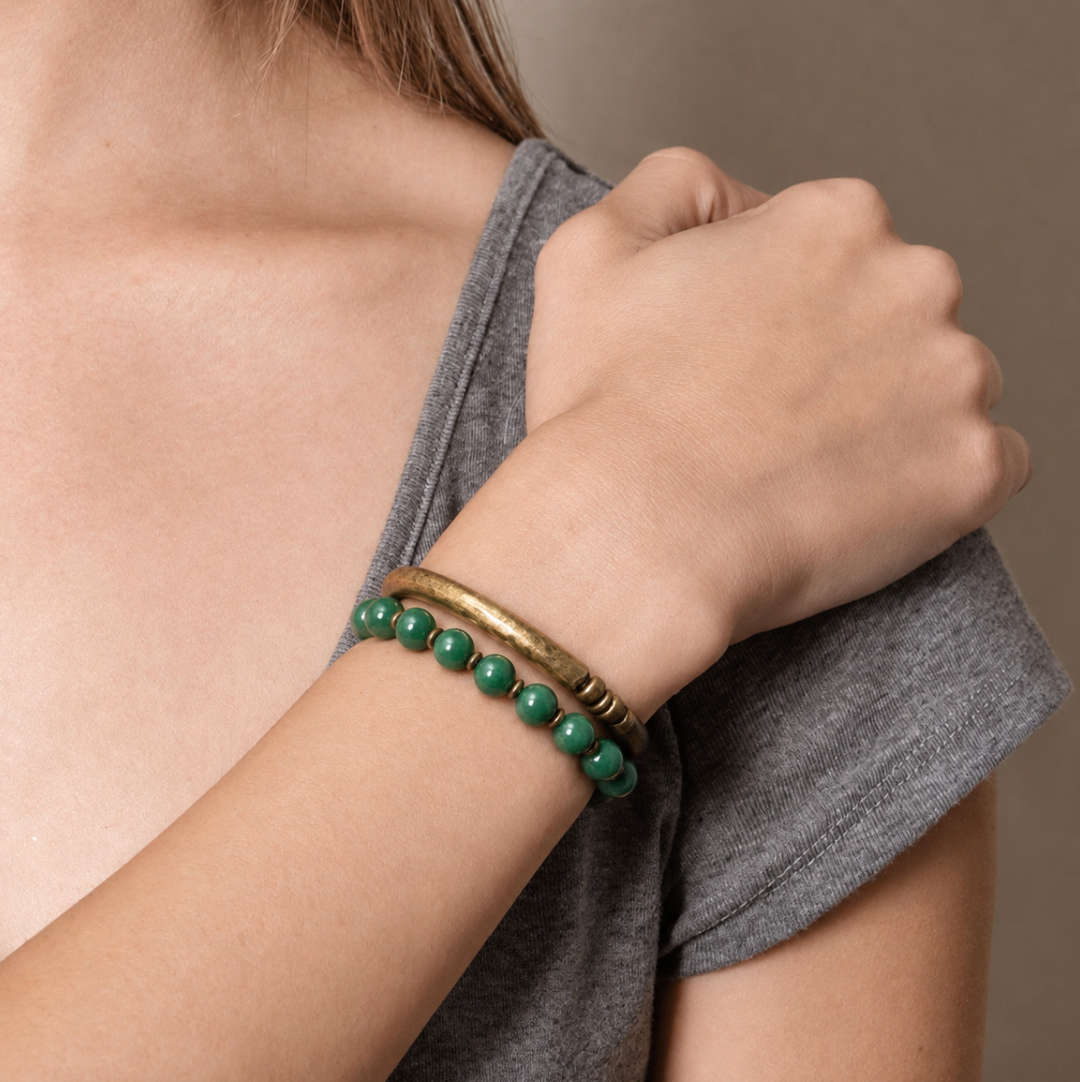 Jade & Kupfer Energie - Armband