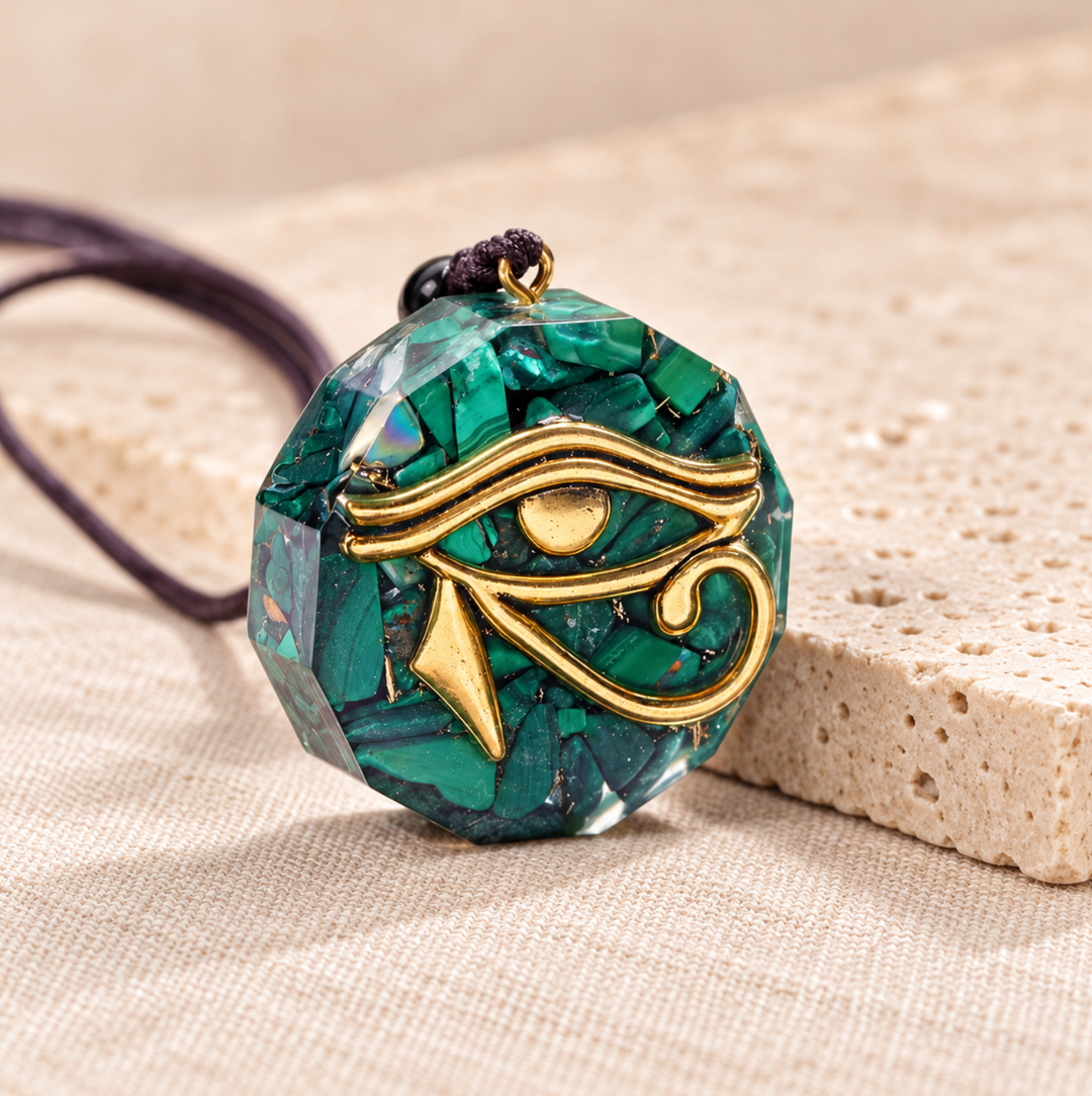 Malachit Orgon Eye - Kette