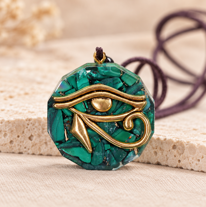 Malachit Orgon Eye - Kette