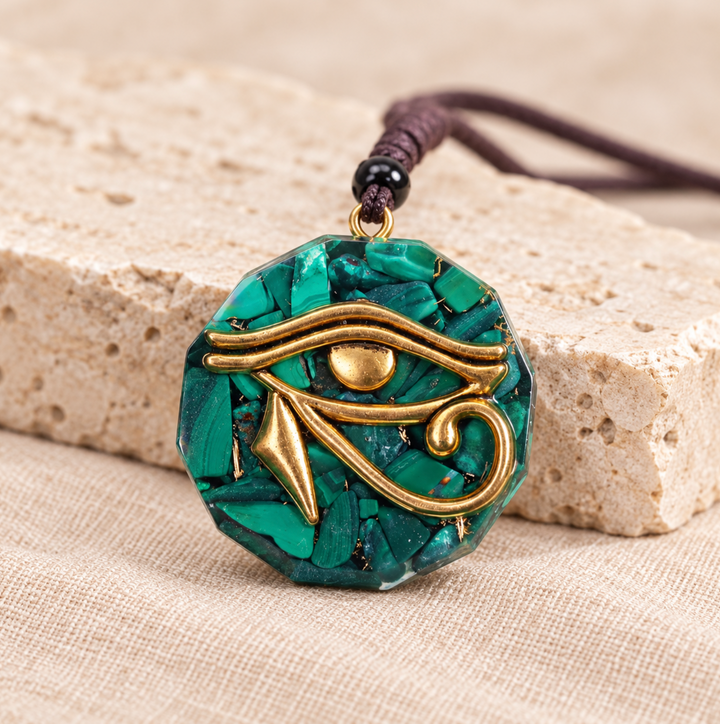 Malachit Orgon Eye - Kette