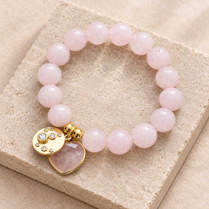 Rosenquarz Love Charm - Armband