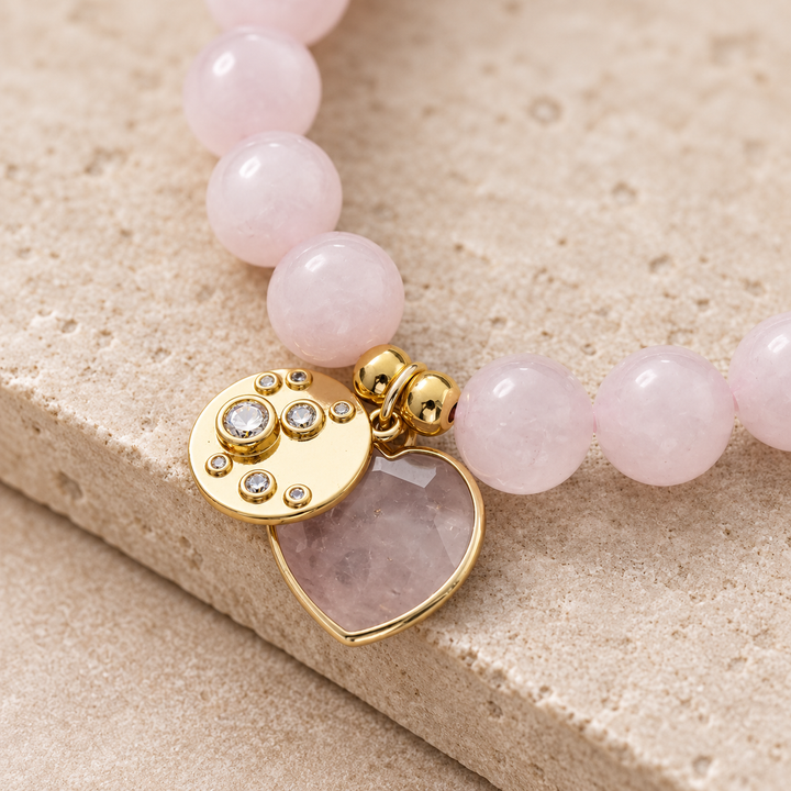 Rosenquarz Love Charm - Armband