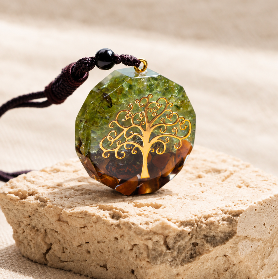 Peridot Lebensbaum - Kette