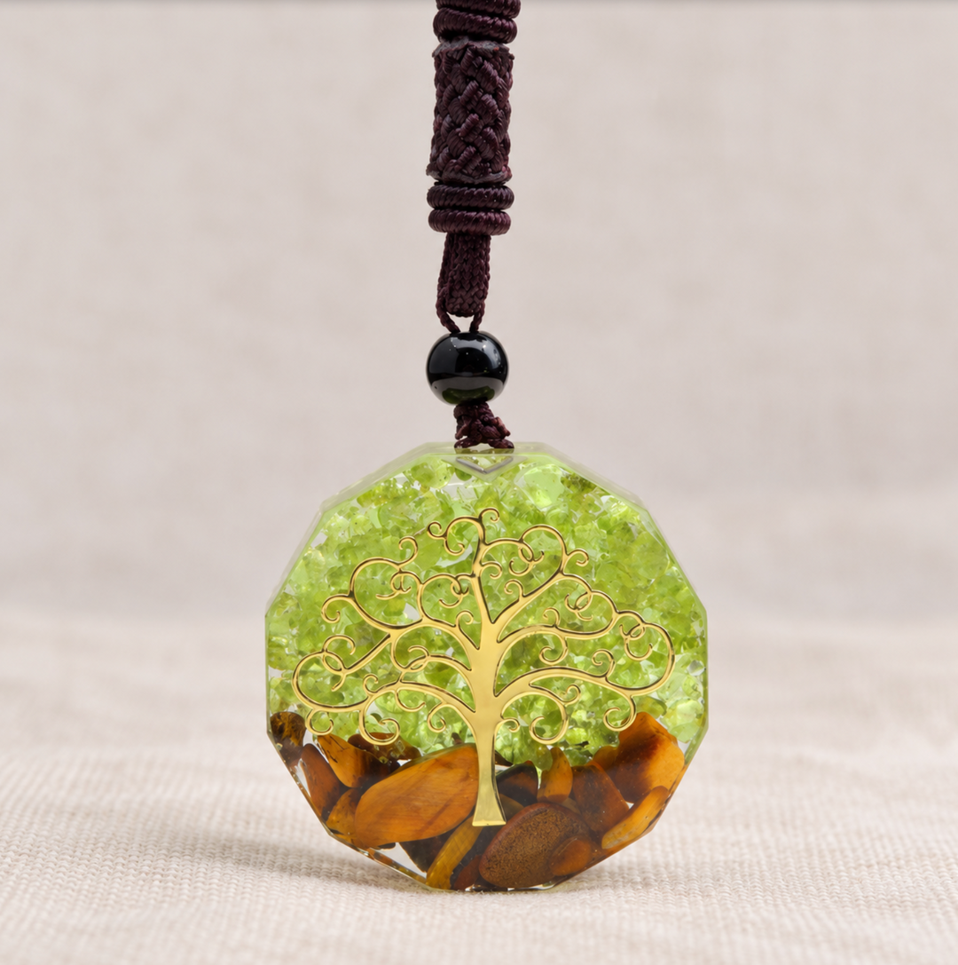 Peridot Lebensbaum - Kette