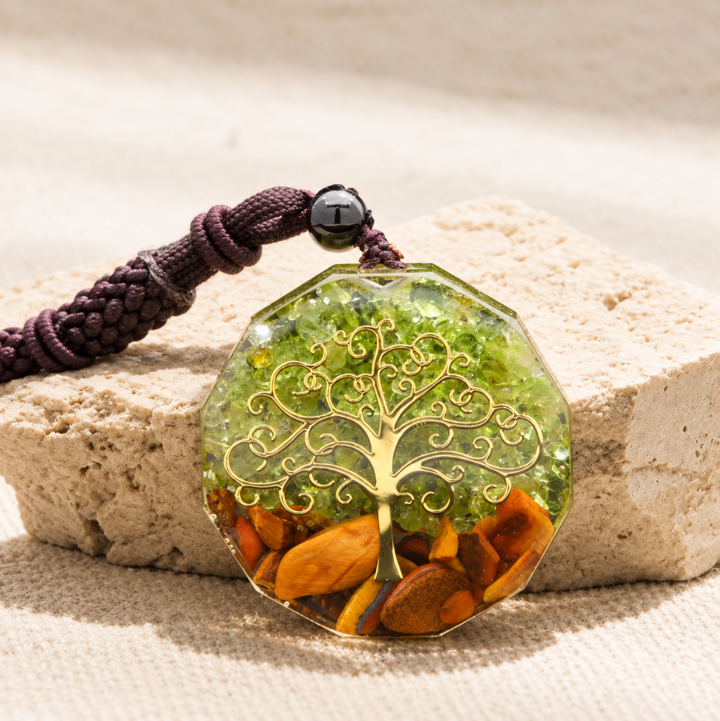 Peridot Lebensbaum - Kette