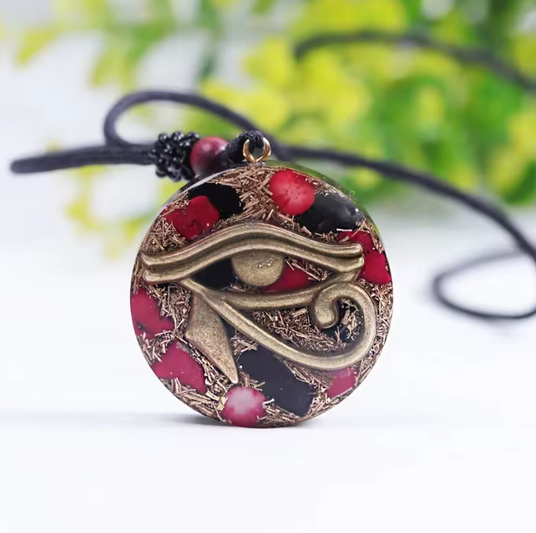 Rote Koralle Orgon Eye – Kette