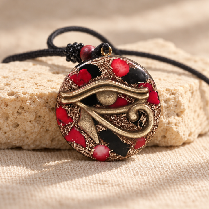 Rote Koralle Orgon Eye – Kette